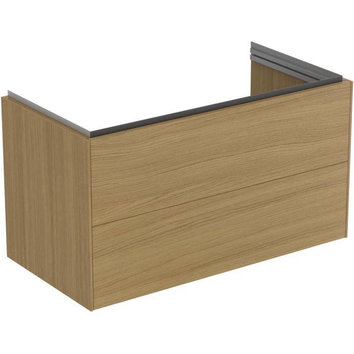 Ideal Standard Conca Waschtisch-Unterschrank T4575Y6 100X50X55Cm, 2 AuszüGe, Eiche Hell Furnier