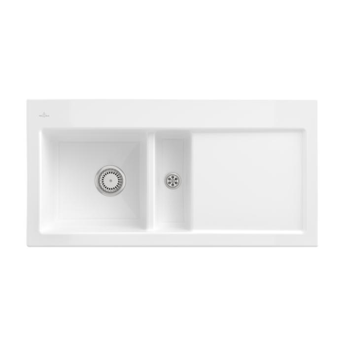 Villeroy Und Boch Subway 60 EinbauspüLe 677000R1 SpüLbecken Links, 1000 X 510 Mm, Weiß Alpin Ceramicplus