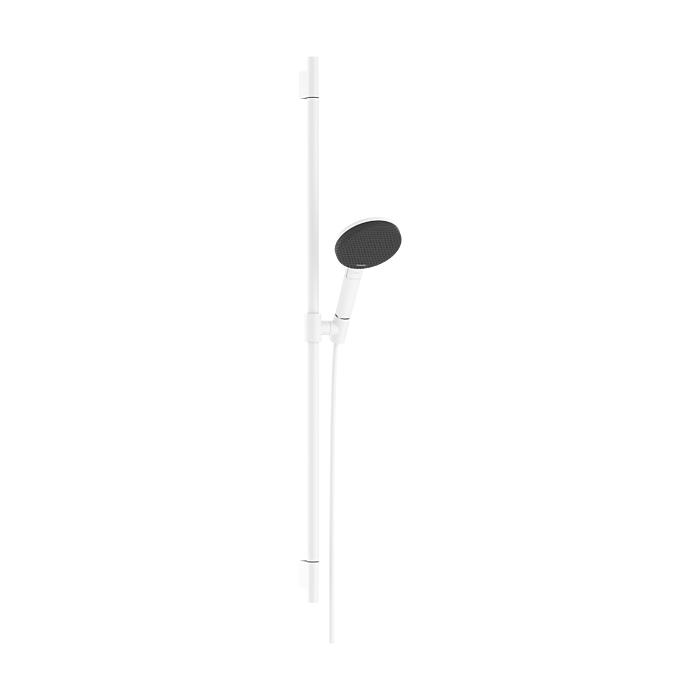 Hansgrohe Raindance Alive Select S Duschset 24603700 3 Strahlarten Wassersparend Mit Duschstange Unica S Puro 90 Cm, Weiß Matt