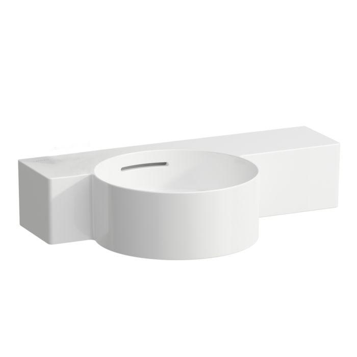 Laufen Val Handwaschbecken H8152830001091 55X31,5Cm, Ablage Rechts, Mit ÜBerlauf, Ohne Hahnloch, Weiß