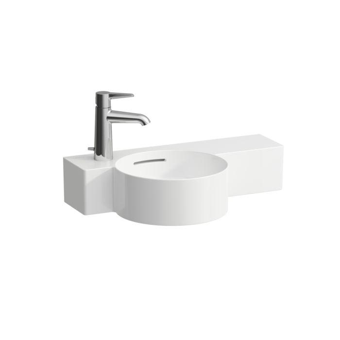 Laufen Val Handwaschbecken H8152834001051 55X31,5Cm, Ablage Rechts, Mit ÜBerlauf, Mit Hahnloch Links, Weiß Lcc