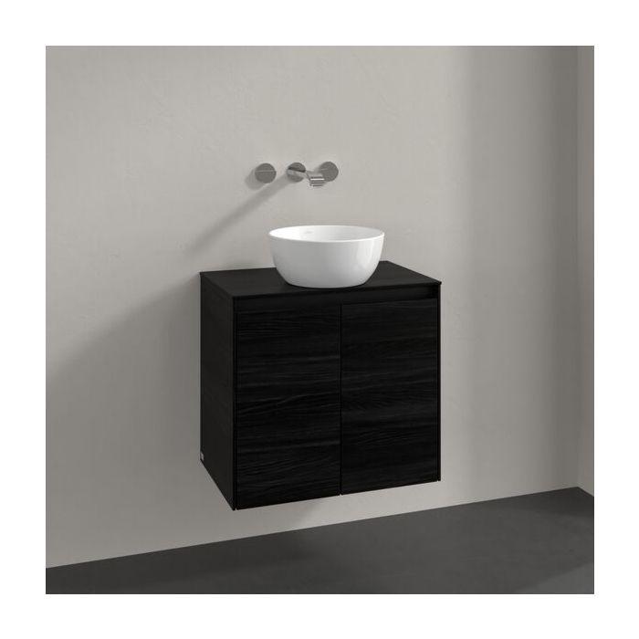 Villeroy Und Boch Collaro Waschtischunterschrank C15000AB 60X54,8X38Cm, Waschtisch Mittig, Black Oak