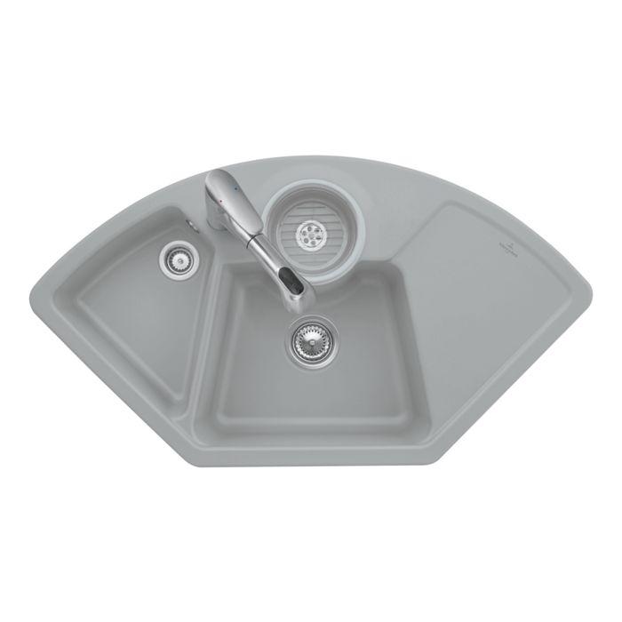 Villeroy Und Boch Solo Eck EckspüLe 670800R1 SpüLbecken, Weiß Alpin Ceramicplus