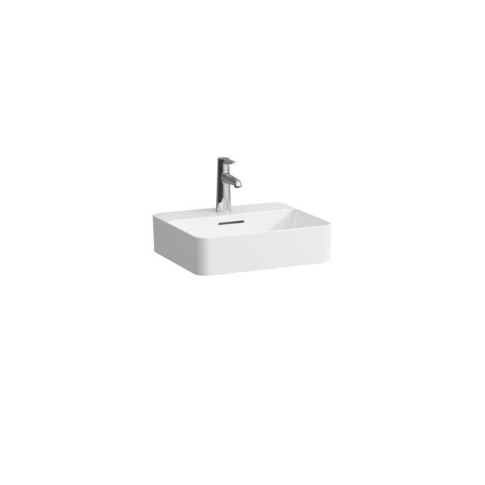 Laufen Val Waschtisch-Schale H8122800001081 45X38Cm, Weiß, Mit ÜBerlauf, 3 HahnlöCher