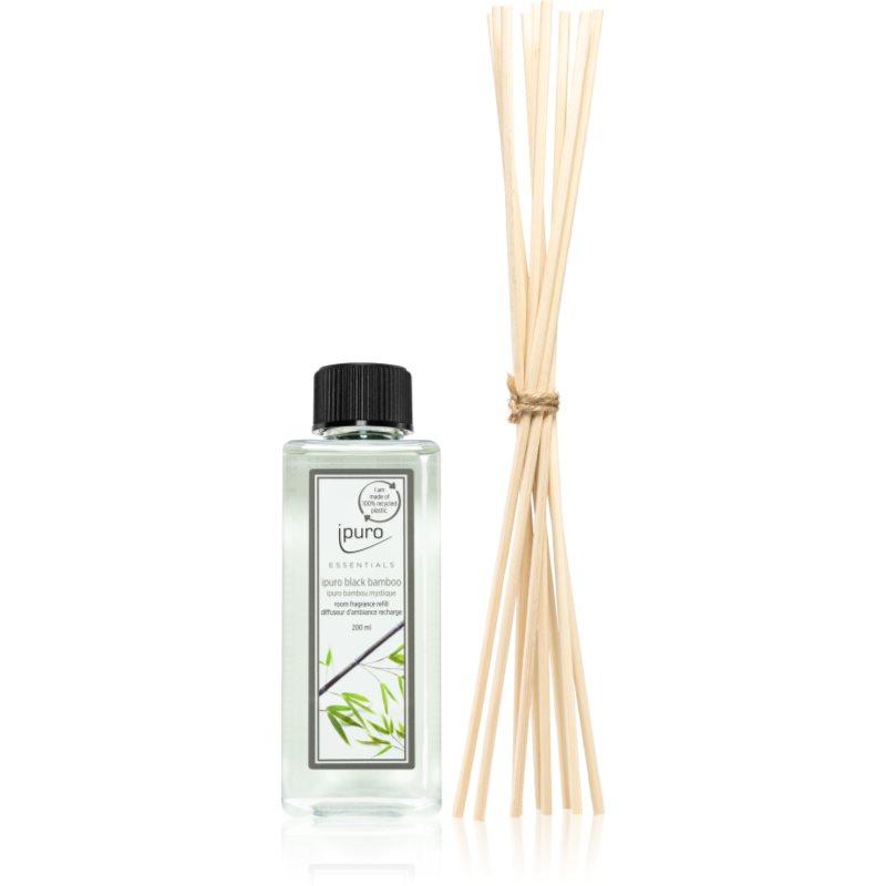 ipuro Essentials Black Bamboo aroma-diffuser navulling + Stokjes navulling voor geurstokjes 200 ml