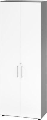 SchräNke Breno, 6 Oh, AbschließBar, 28 Kg Je Boden, B 800 X T 420 X H 2156 Mm, Graphit/Weiß