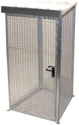 Gasflaschencontainer, FüR AußEnbereich, Mit Dach Und EinflüGeltüR, Feuerverzinkt, FüR 16 Flaschen