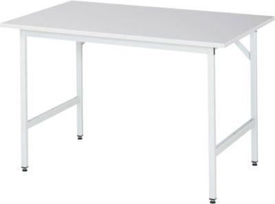 Rau Esd-Arbeitstisch Jerry, Manuell HöHenverstellbar, 28 Mm Spanplatte Mit Melaminbelag, Bis 300 Kg, B 2000 X T 800 X H 800-850 Mm, Lichtgrau