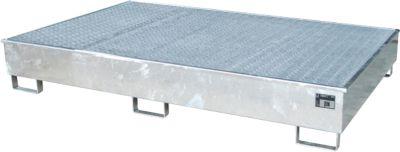 Bauer Regalwanne RW-GR 2200-2 Pe, Mit Pe-Einsatz, Mit Gitterrost, L 2165 X B 1315 X H 510 Mm, Feuerverzinkt