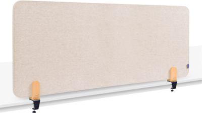Legamaster Akustik-Tischtrennwand Elements, Pet-Kern, StoffoberfläChe Pinnbar, Inkl. 2 Tischklemmen, B 1600 X H 600 X T 21 Mm, Soft Beige