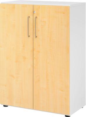 SchräNke Breno, 3 Oh, AbschließBar, 28 Kg Je Boden, B 800 X T 420 X H 1100 Mm, Weiß/Ahorn