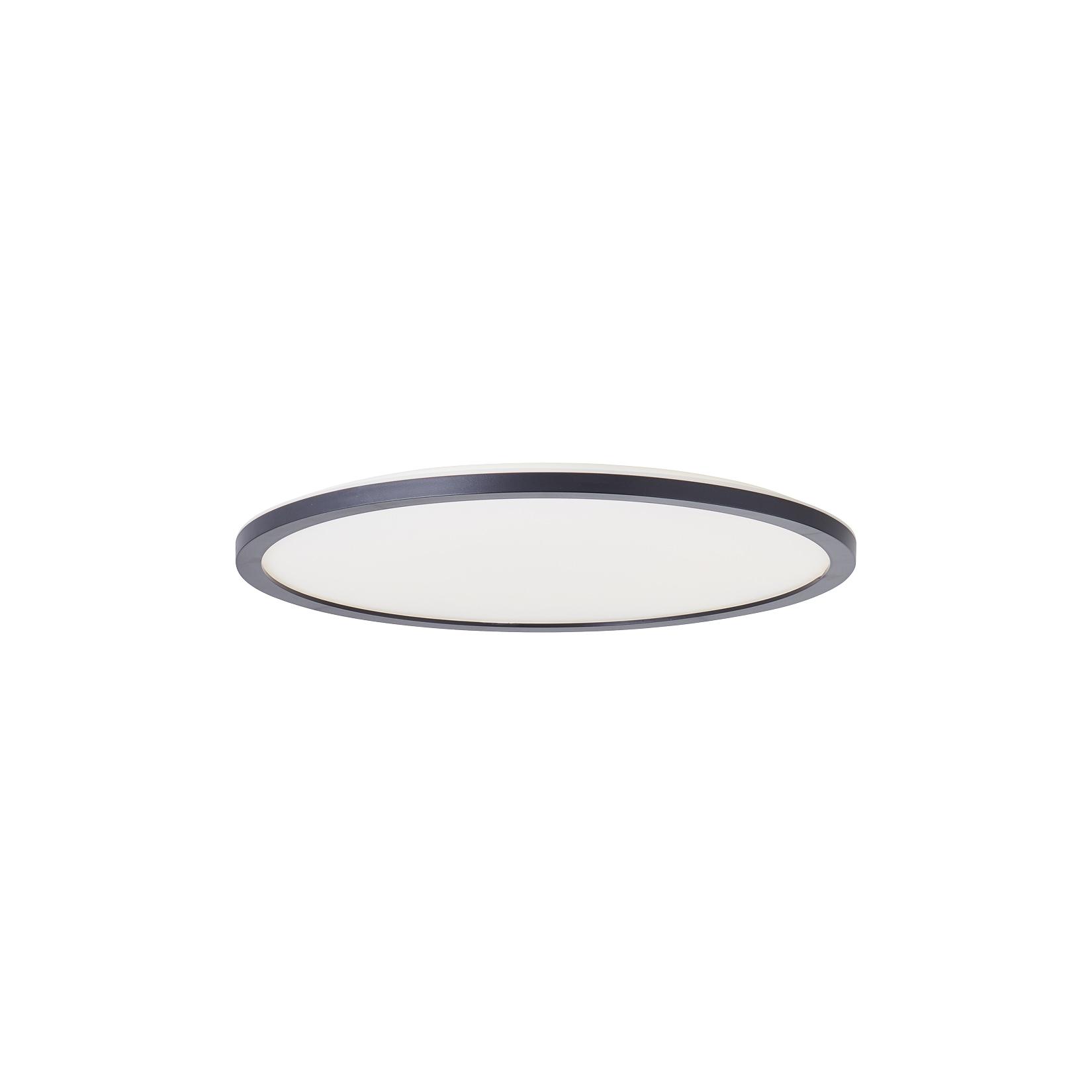 Brilliant Brennan LED-Deckenaufbau-Paneel 30cm, 3-Stufen-Dimmer mit Memory-Funktion, IP44 Spritzwasserschutz, Neutralweißes Licht 4000K, 2000 Lumen, 17,5 W, Schwarz/Weiß