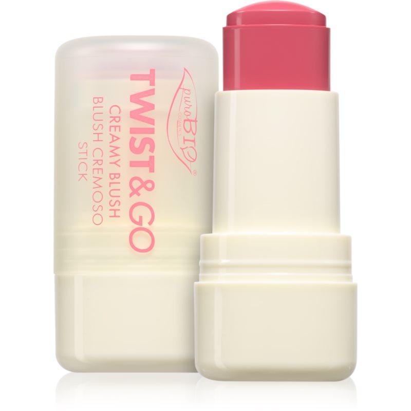 puroBIO Cosmetics Twist&Go Crèmige Blush in Stick Tint 04 Strawberry 5 g