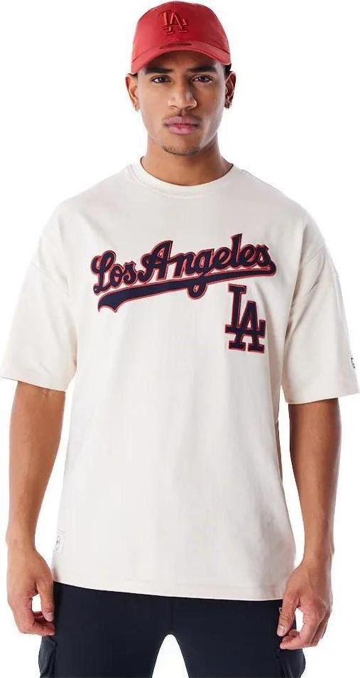 New Era Mlb Rib Infill Los Angeles Dodgers Maglietta A Maniche Corte Bianco M Uomo,Donna Bianco M