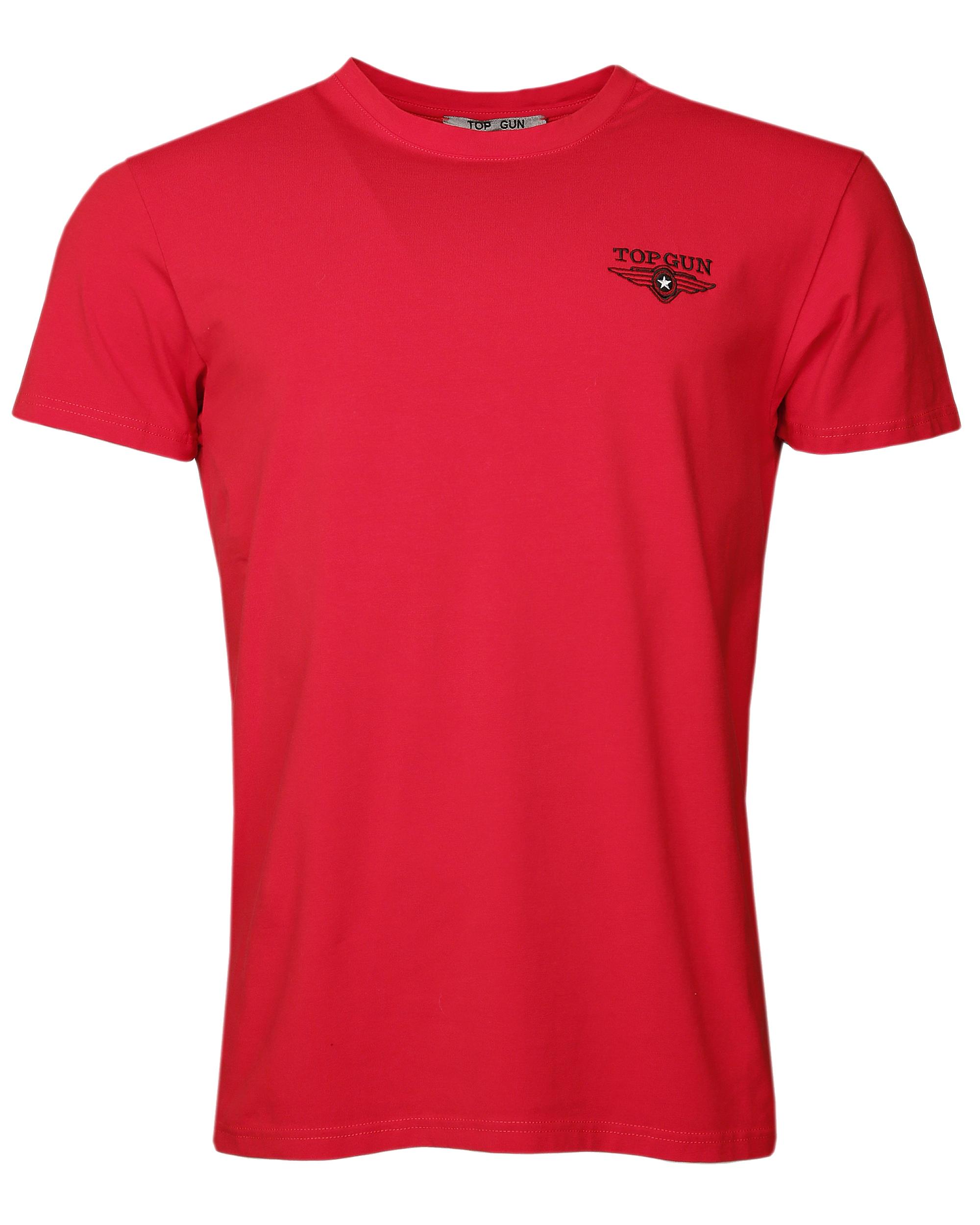 T-Shirt Top Gun "Tropical TG20191022", Herren, Gr. 56XXL, Rot, 93% Baumwolle, 7% Elastan, Shirts T-Shirt