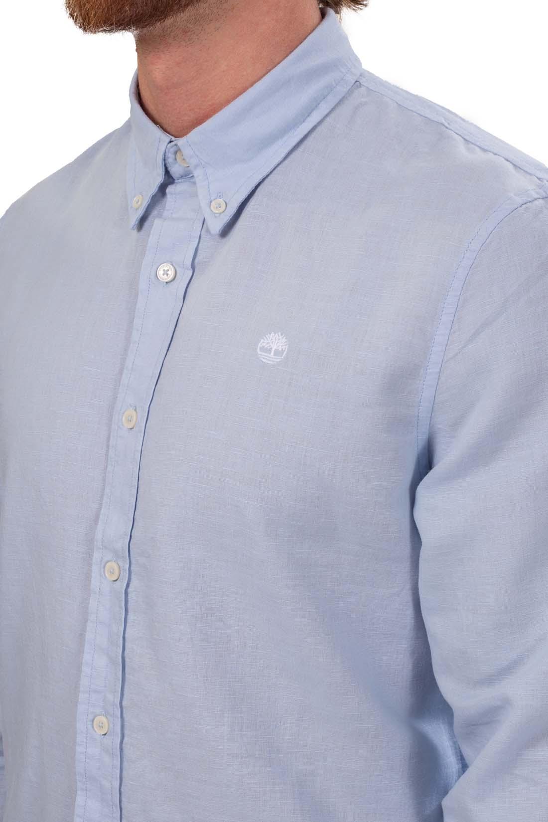 Timberland - Camicia Uomo Slim In Misto Lino E Cotone - Taglia M