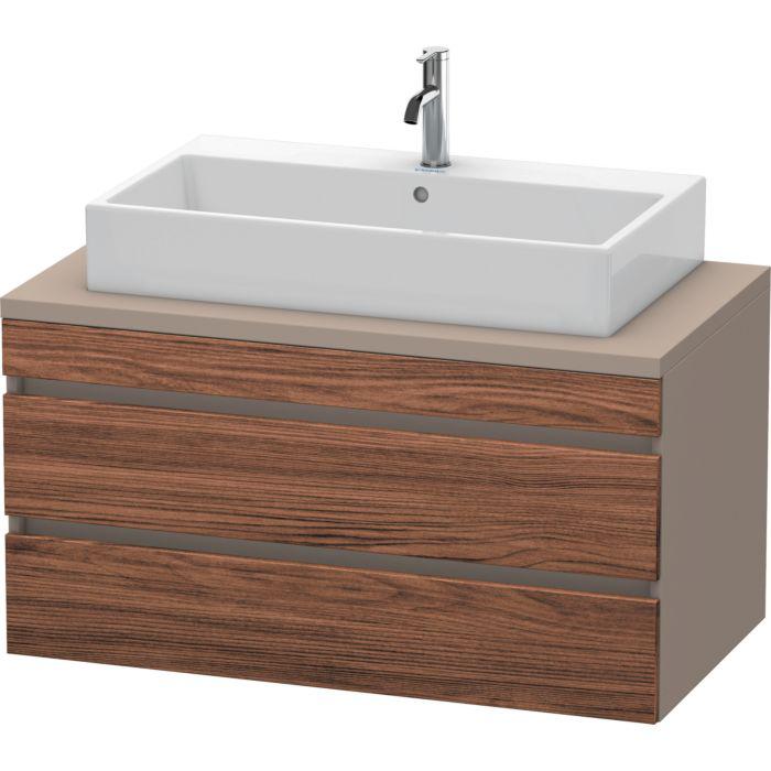 Duravit Durastyle Waschtisch-Unterschrank DS531902143 100 X 54,8 Cm, Nussbaum Dunkel/Basalt Matt, FüR Konsole, 2 SchubkäSten
