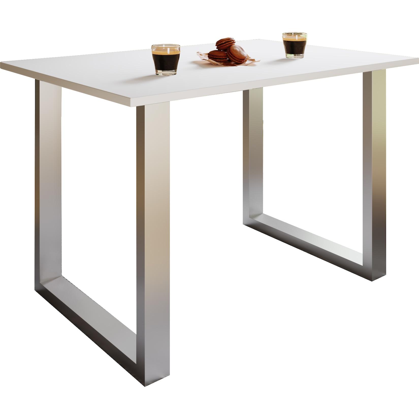 Vcm Holzesstisch H. 76 X B. 110 X T. 50 Cm Hochwertiges Und Massives FußGestell FüßE Aus Eisen KüChentisch - Xona U