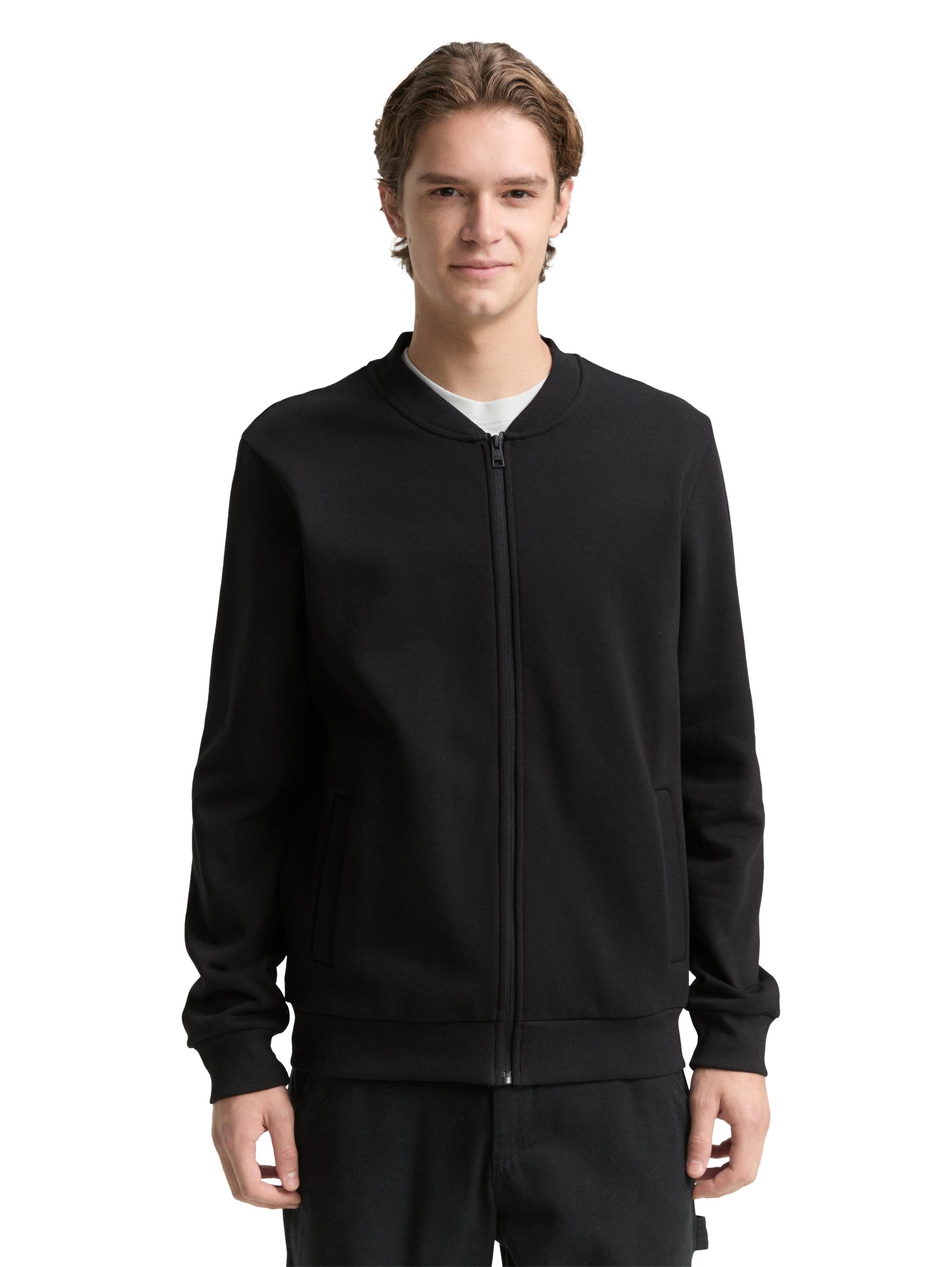 Sweatshirt Tom Tailor Denim, Herren, Gr. M, Schwarz, Sweatware, Obermaterial: 60% Baumwolle, 40% Polyester, Unifarben, Regular Fit Normal, Ohne Ausschnitt, RippbüNdchen, Sweatshirts Sweatshirt, Mit RippbüNdchen