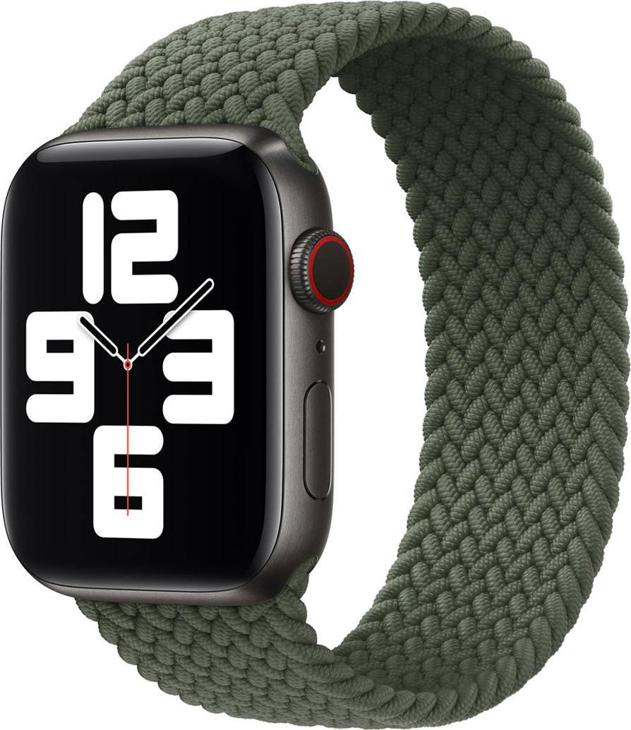 Bracciale Apple Intrecciato Solo Loop Inverness Green (Verde Inverso), 40 Mm, Misura 9