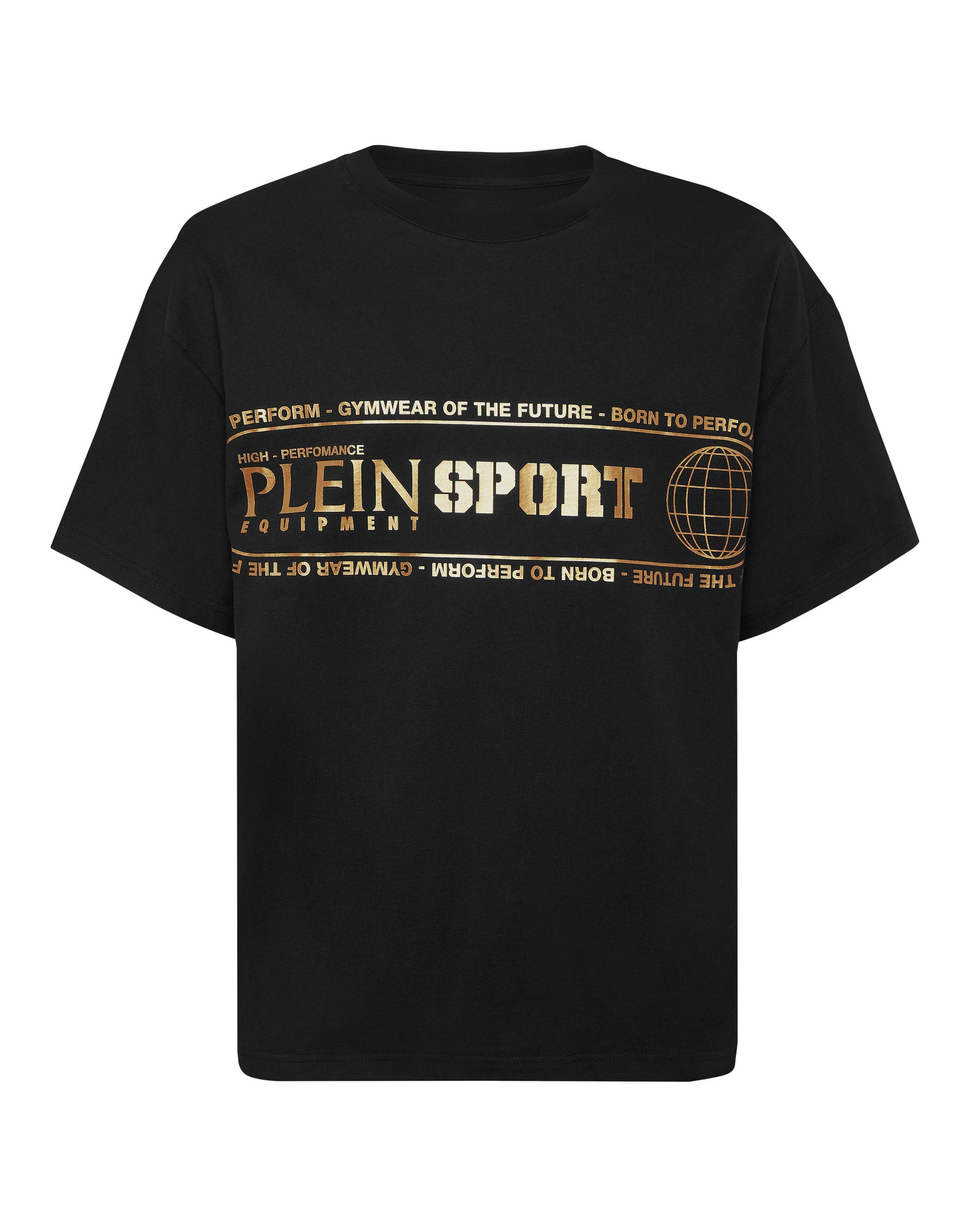 T-Shirt Plein Sport "Logo", Jungen, Gr. Xxl, 0293, Schwarz, Lightgold, Obermaterial: 100% Baumwolle, Shirts T-Shirt