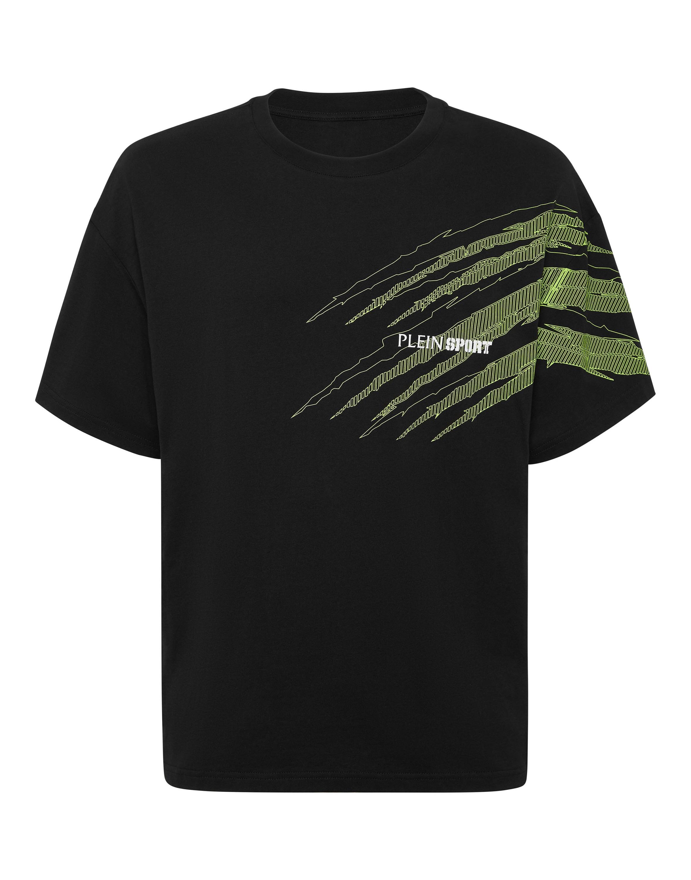 T-Shirt Plein Sport "Scratch", Jungen, Gr. Xxl, 0227, Schwarz, GrüNfluo, Obermaterial: 100% Baumwolle, Shirts T-Shirt