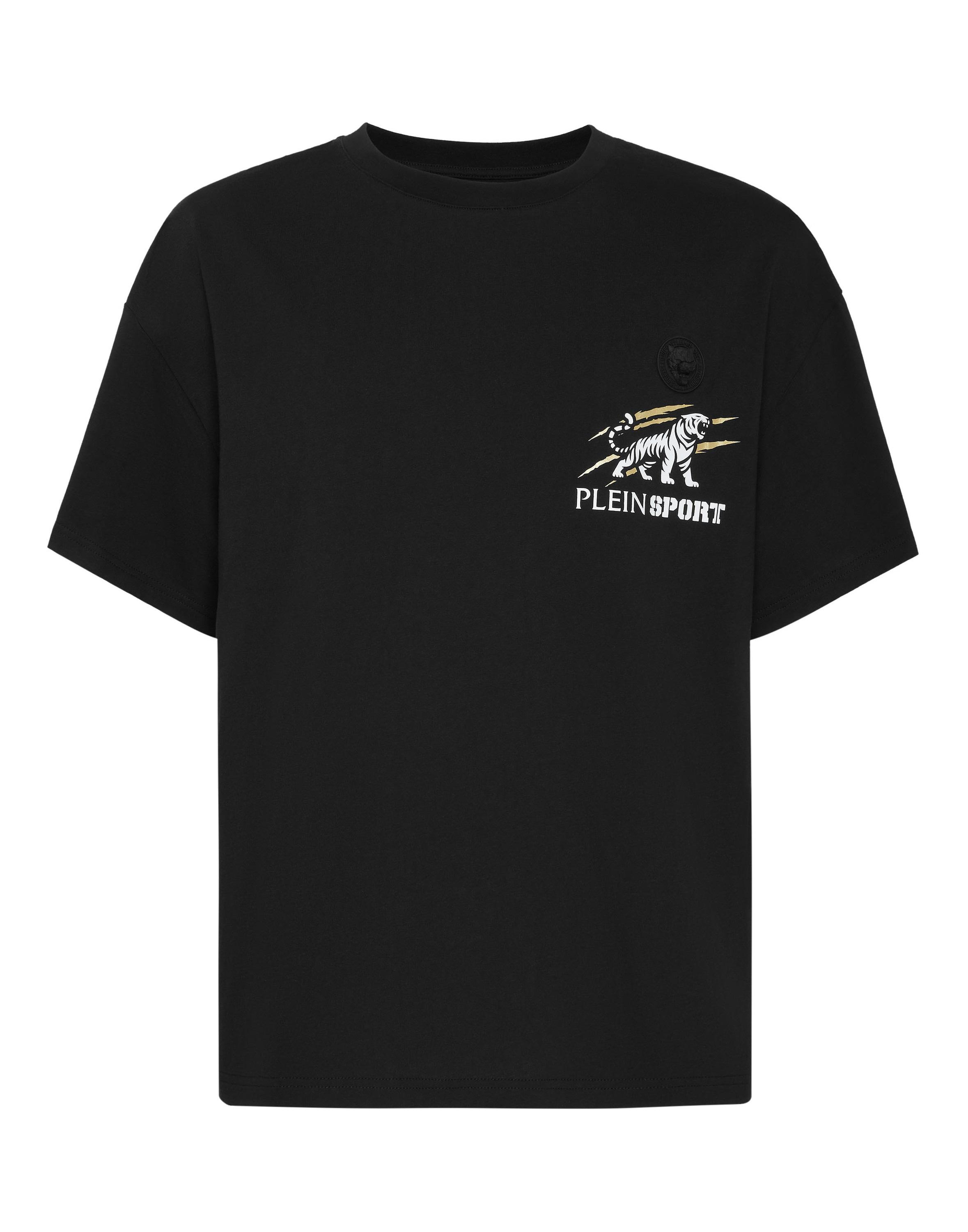 T-Shirt Plein Sport "Tiger", Jungen, Gr. Xl, Schwarz (0293, Schwarz, Lightgold), Obermaterial: 100% Baumwolle, Shirts T-Shirt
