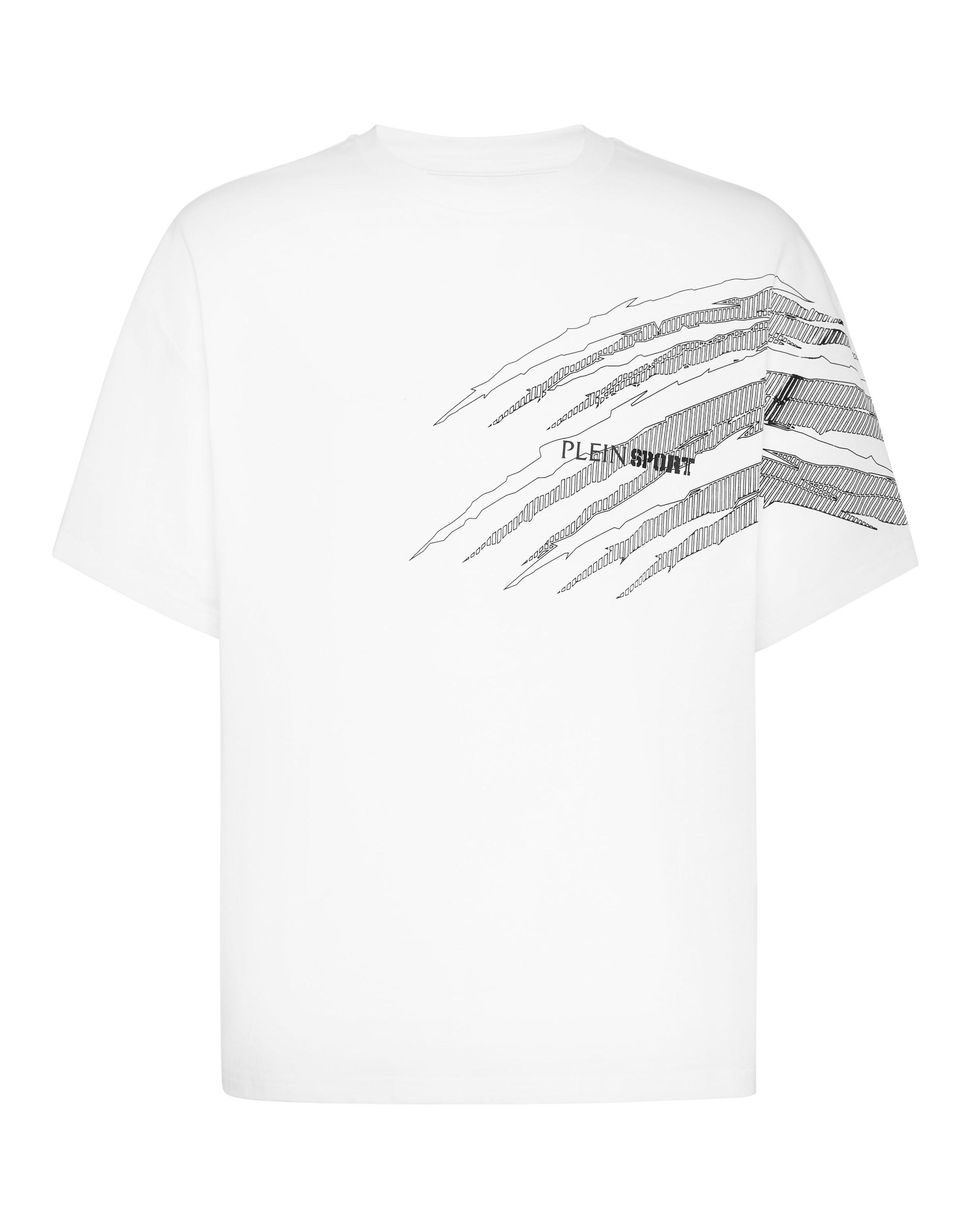 T-Shirt Plein Sport "Scratch", Jungen, Gr. Xxl, 01, Weiß, Obermaterial: 100% Baumwolle, Shirts T-Shirt