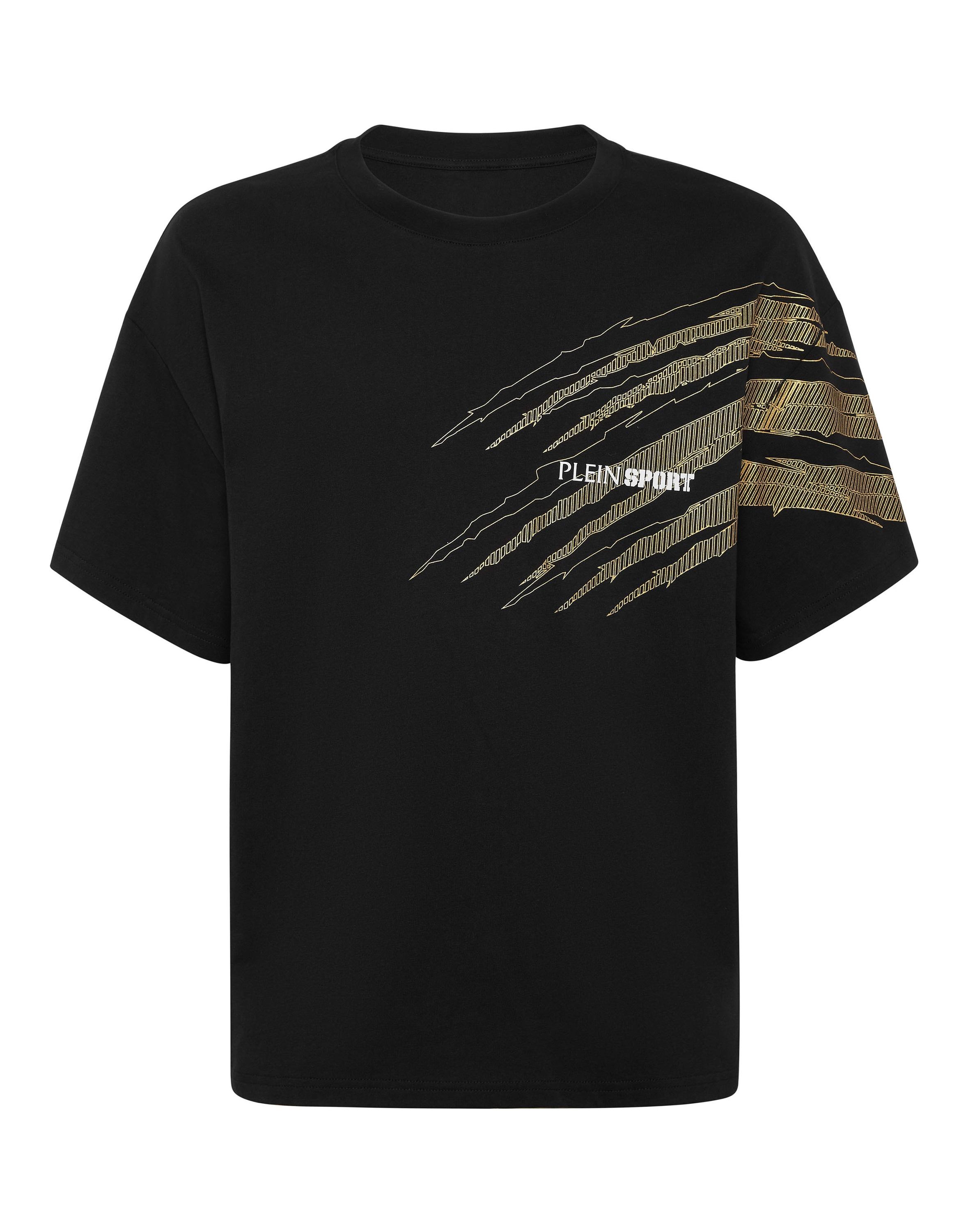 T-Shirt Plein Sport "Scratch", Jungen, Gr. Xl, 0293, Schwarz, Lightgold, Obermaterial: 100% Baumwolle, Shirts T-Shirt