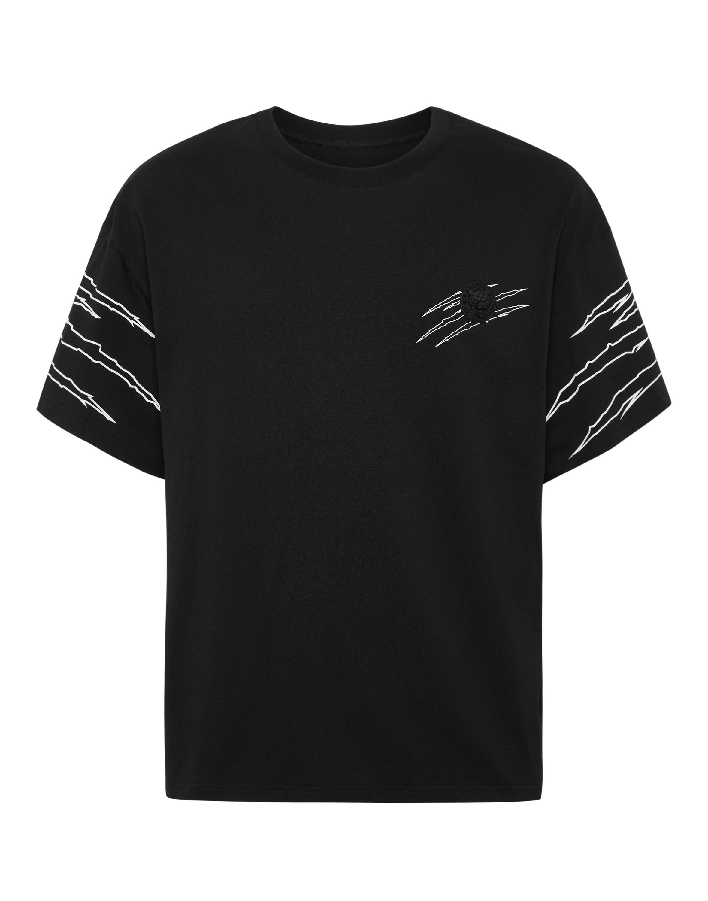 T-Shirt Plein Sport "Scratch", Jungen, Gr. M, 02, Schwarz, Obermaterial: 100% Baumwolle, Shirts T-Shirt