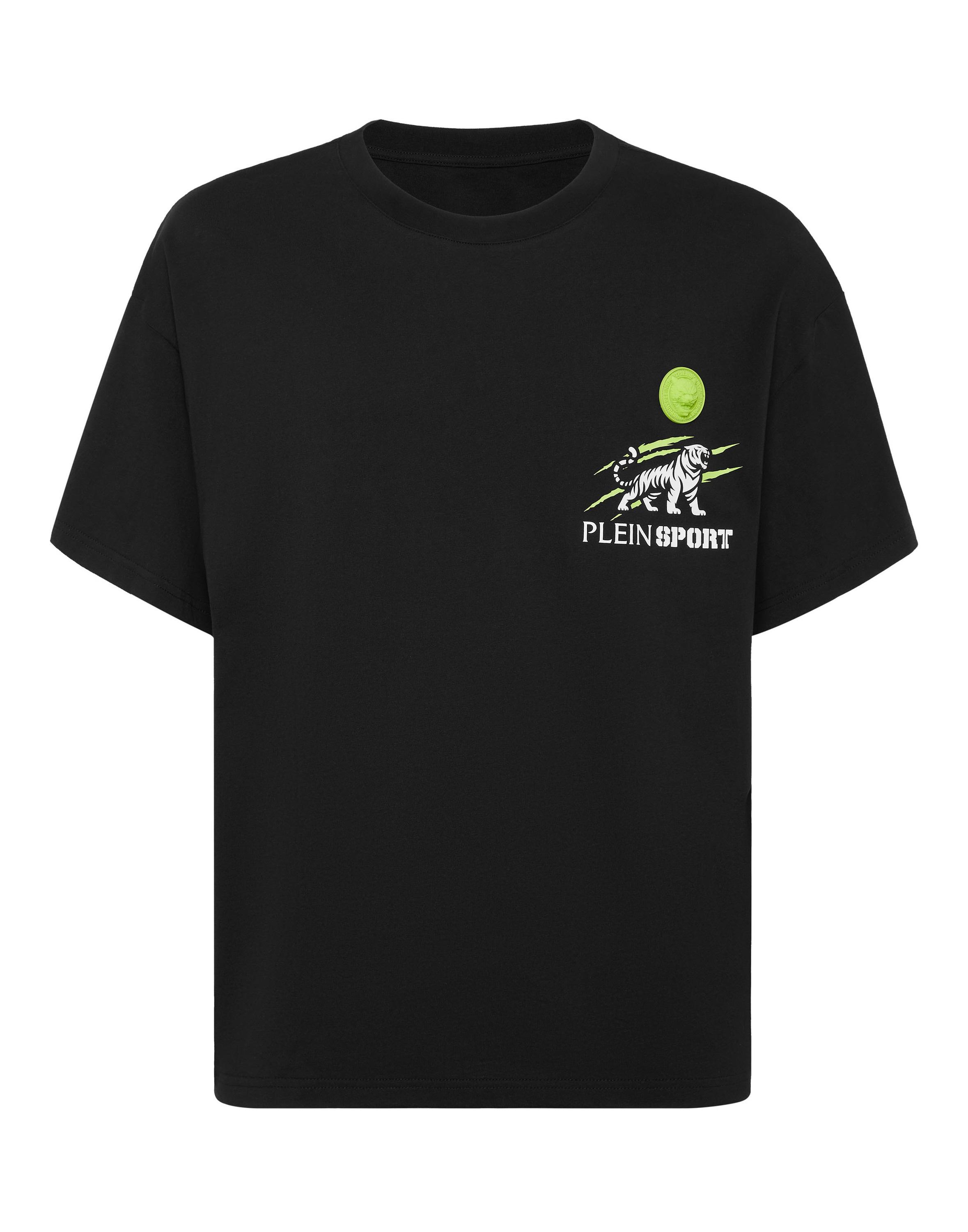 T-Shirt Plein Sport "Tiger", Jungen, Gr. L, 0227, Schwarz, GrüNfluo, Obermaterial: 100% Baumwolle, Shirts T-Shirt