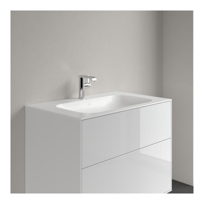 Villeroy Und Boch Finion MöBelwaschtisch 416484RW 800 X 500 X 160 Mm, Mit Verdecktem ÜBerlauf, Stone White Ceramicplus