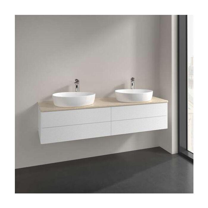Villeroy Und Boch Antao Waschtisch-Unterschrank K28113MT 160X36X50Cm, Waschbeckenplattenfarbe Botticino, White Matt Lacquer