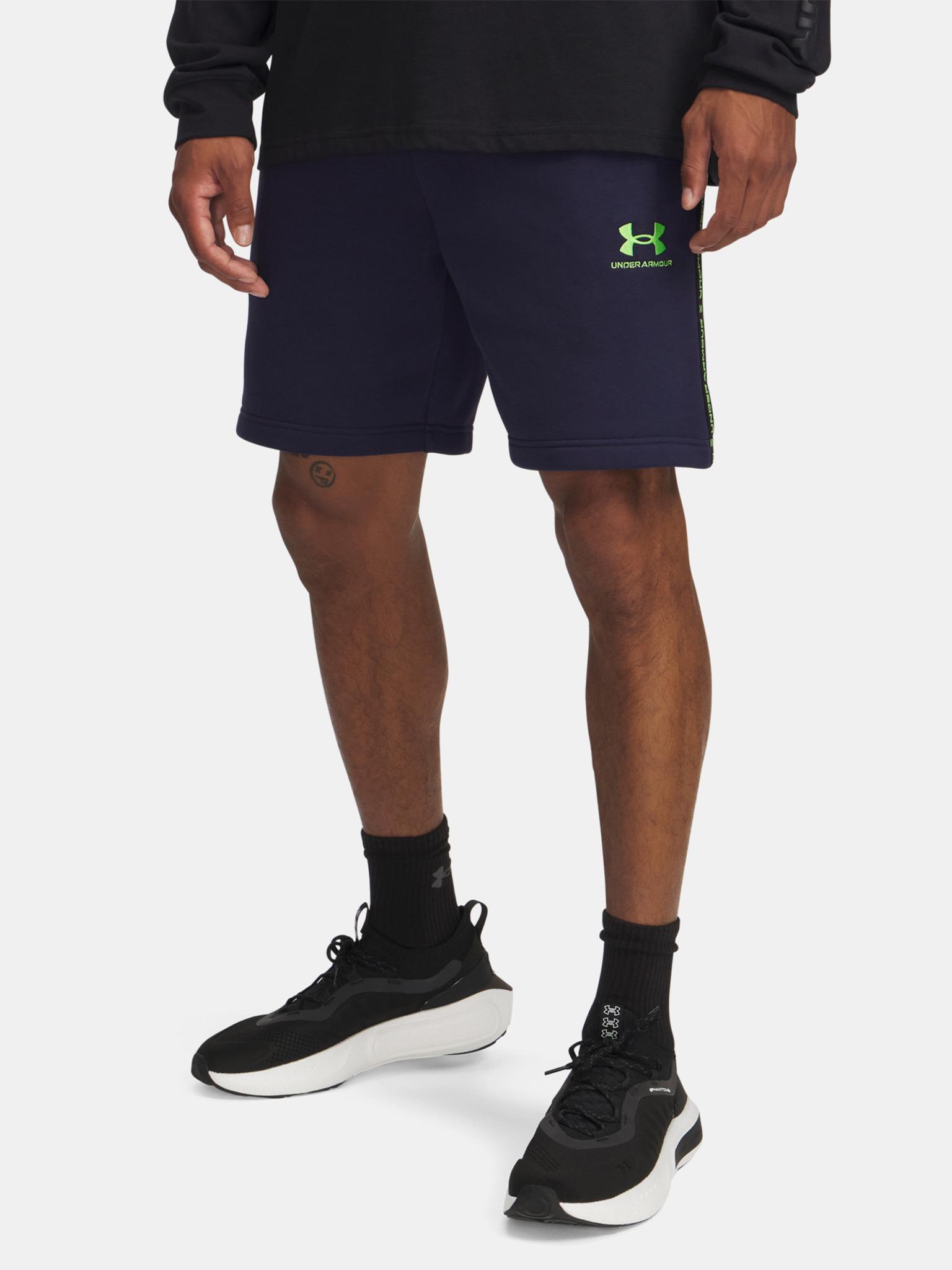 Pantaloncini Under Armour Icon Fleece Taping Blu S Uomo Blu S