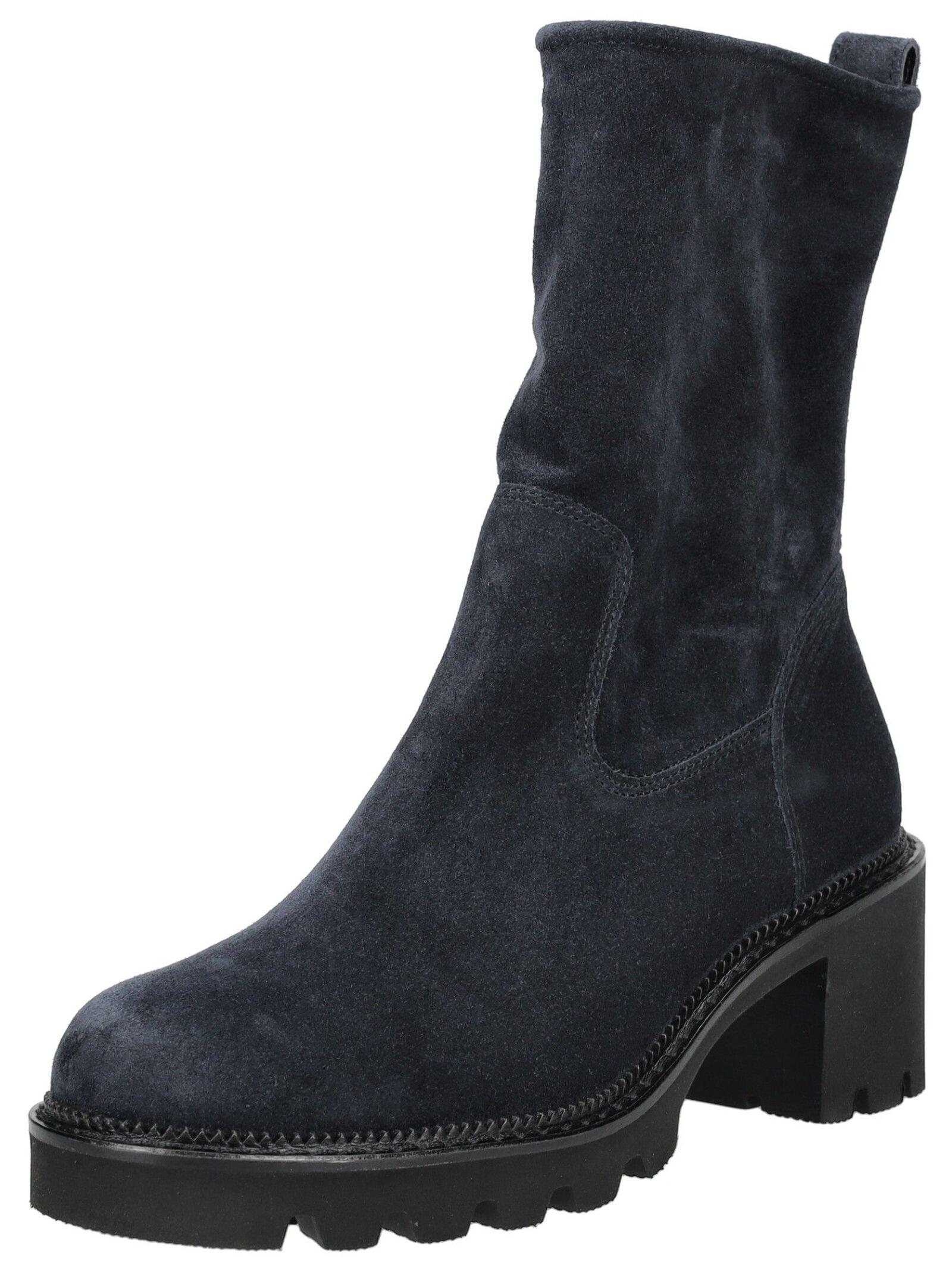 Stiefelette Paul Green "Paul Green Stiefelette Veloursleder", Damen, Gr. 38,5, Blau, Veloursleder, Schuhe Stiefelette