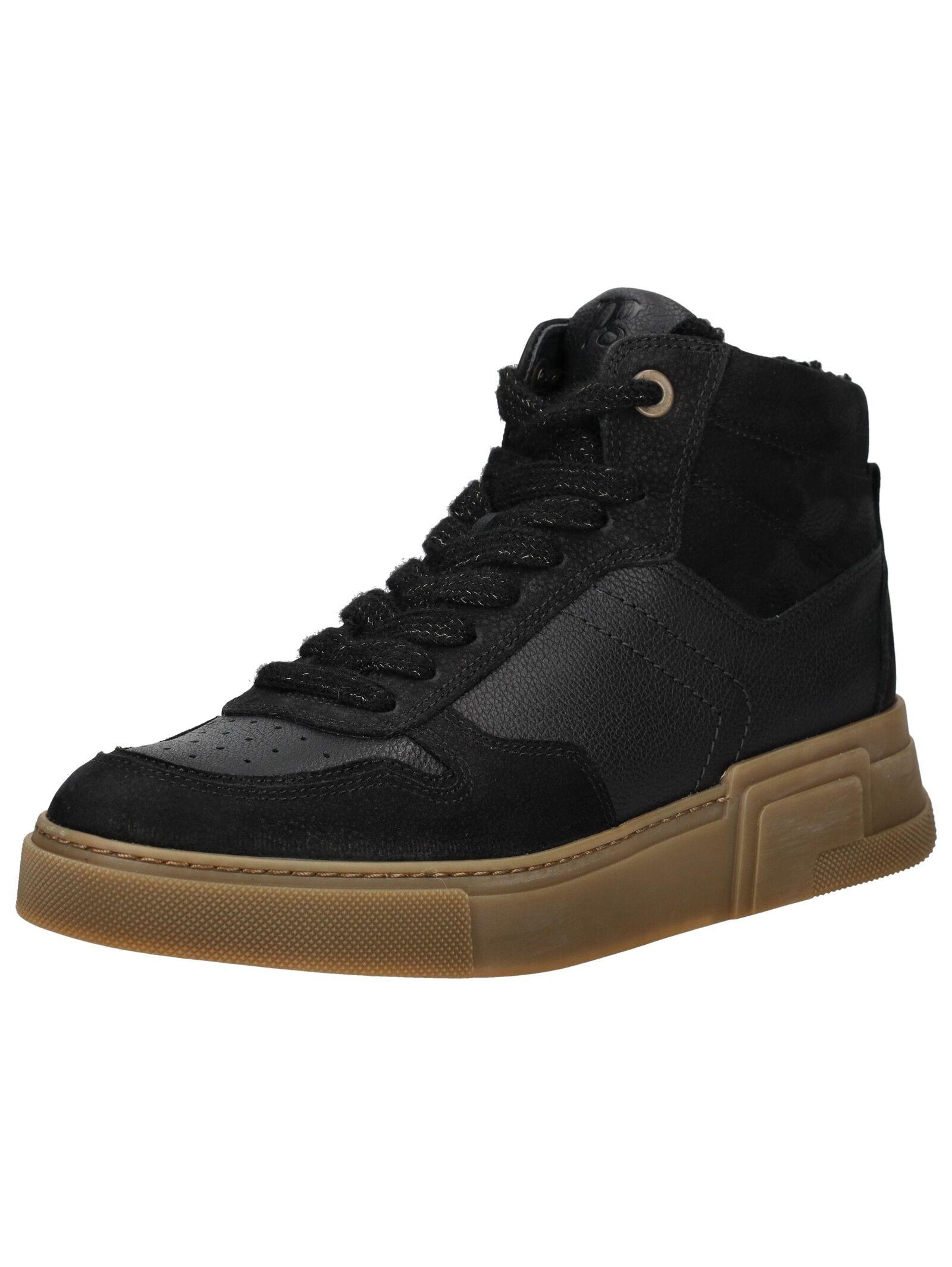 Sneaker Paul Green "Paul Green Sneaker Leder", Damen, Gr. 38,5, Schwarz, Leder, Schuhe Sneaker
