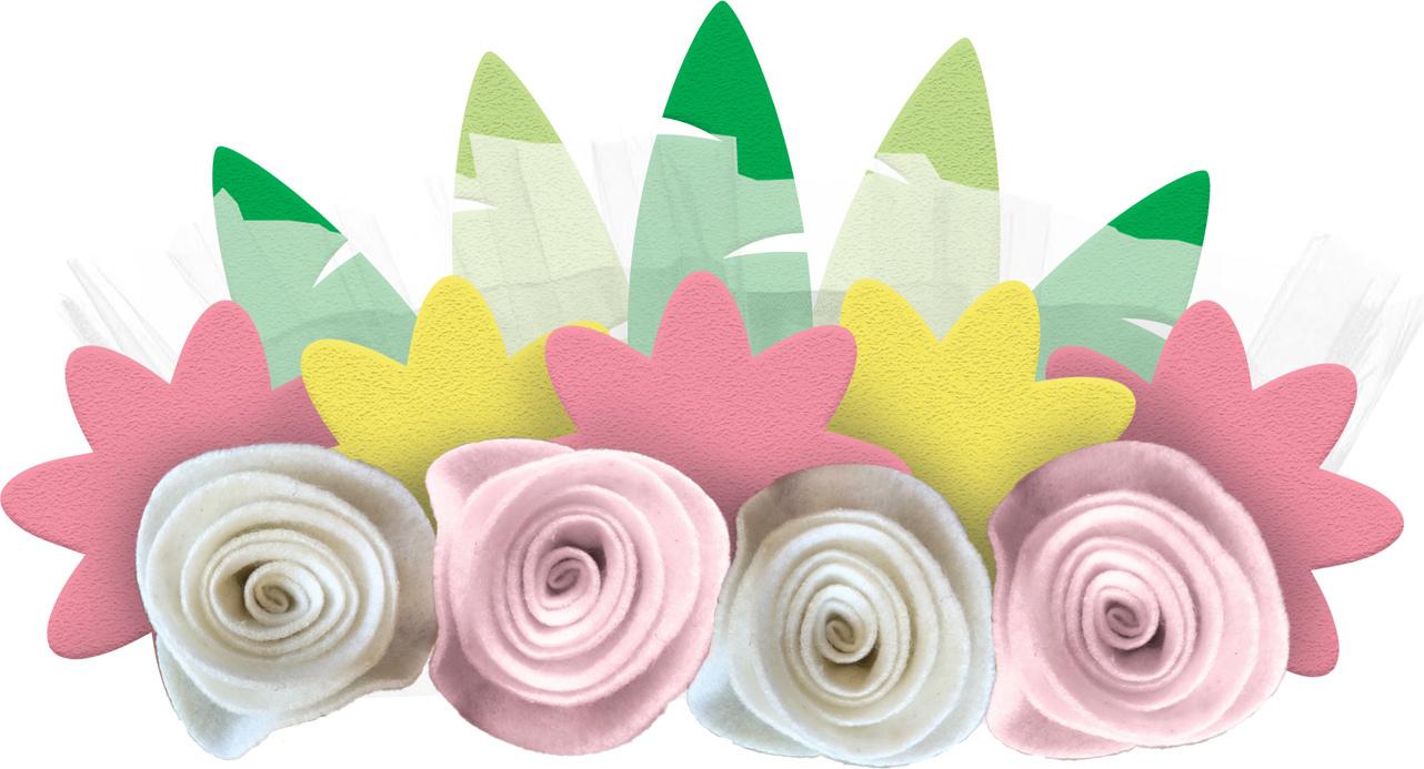 "Cavalli Belli"" | 4 Elastici Per Capelli Con Fiori"