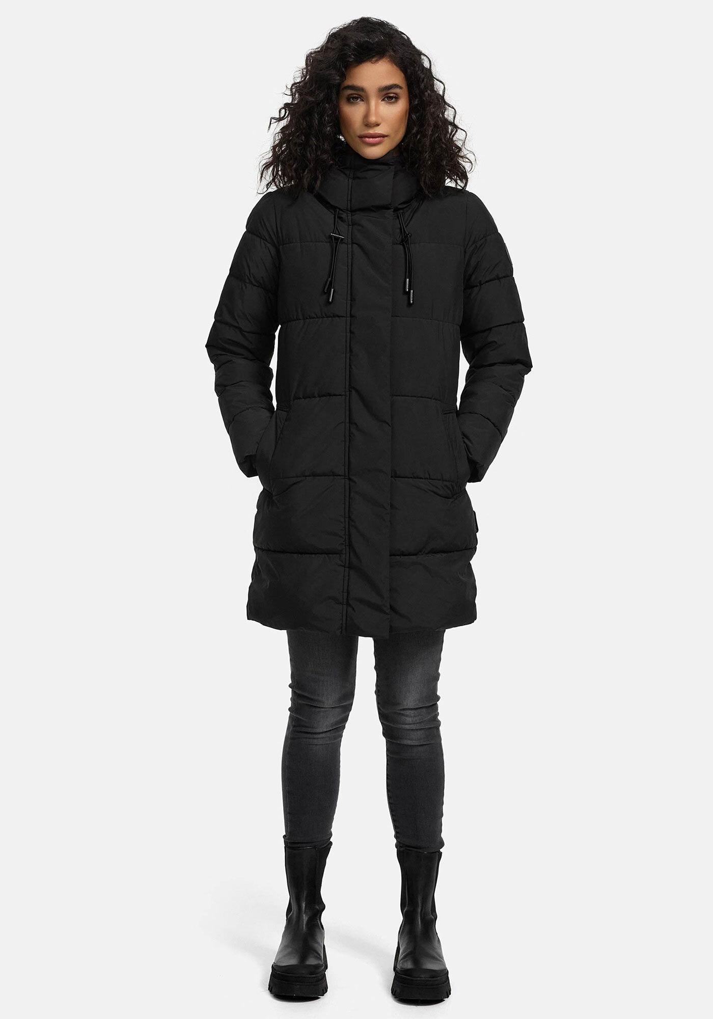 Winterjacke Marikoo "Kaituu Xvi", Damen, Gr. Xxl, Schwarz, Obermaterial: 100% Polyester. Innenseite: 100% Polyester. Futter: 100% Polyester. Wattierung: 100% Polyester, Jacken Winterjacke, Mit GroßEr Kapuze