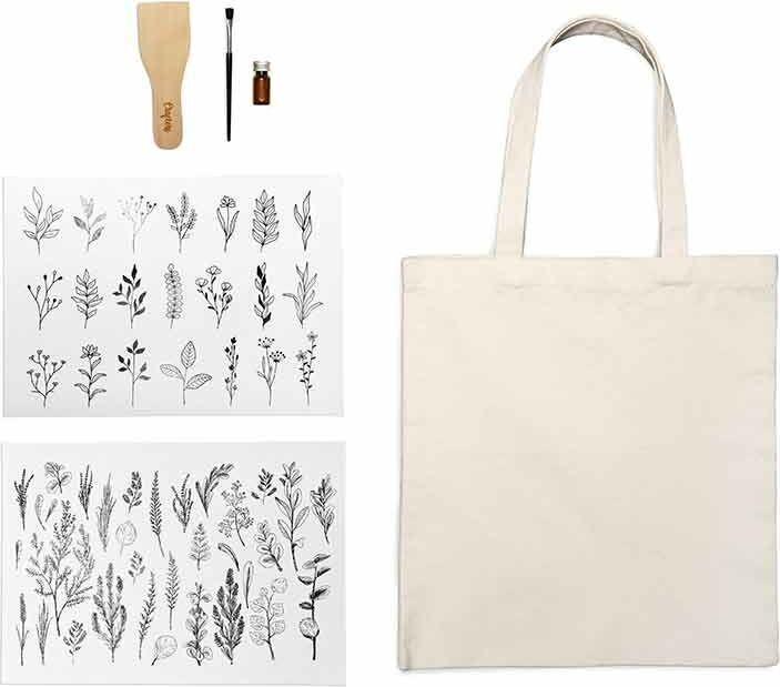 Borsa Della Spesa Personalizzata - Immagini Di Fiori Neri