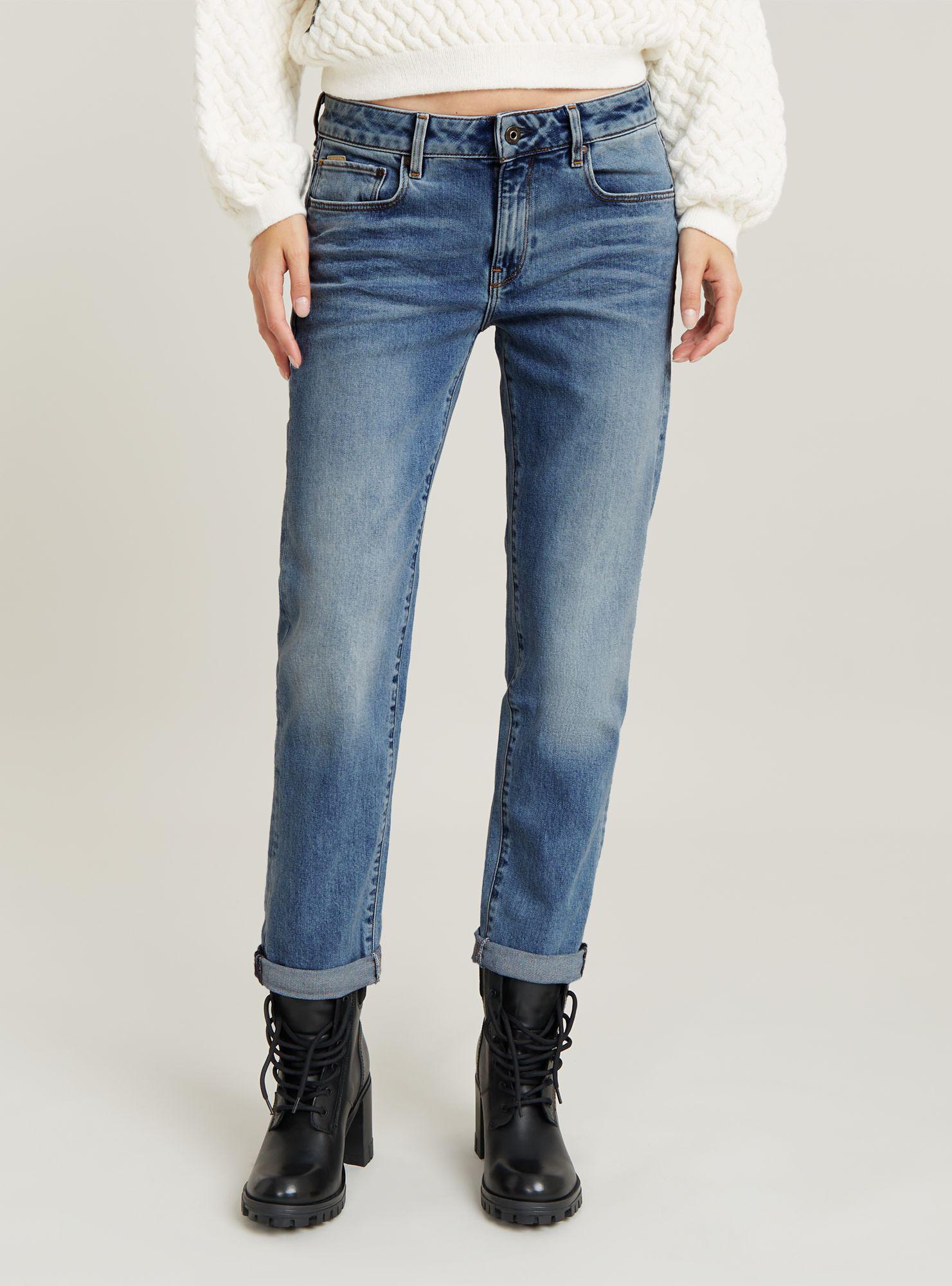 5-Pocket-Jeans G-STAR "Kate Boyfriend Jeans", Damen, Gr. 32, LäNge 32, Blau (Lt Indigo Aged), Obermaterial: 98% Baumwolle, 2% Elasthan, Jeans 5-Pocket-Jeans