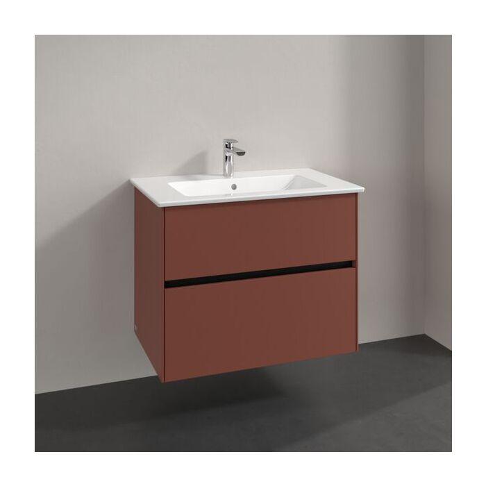Villeroy Und Boch Collaro Waschtischunterschrank C14400AH 76,1X61X48Cm, Waschbecken Mittig, Wine Red