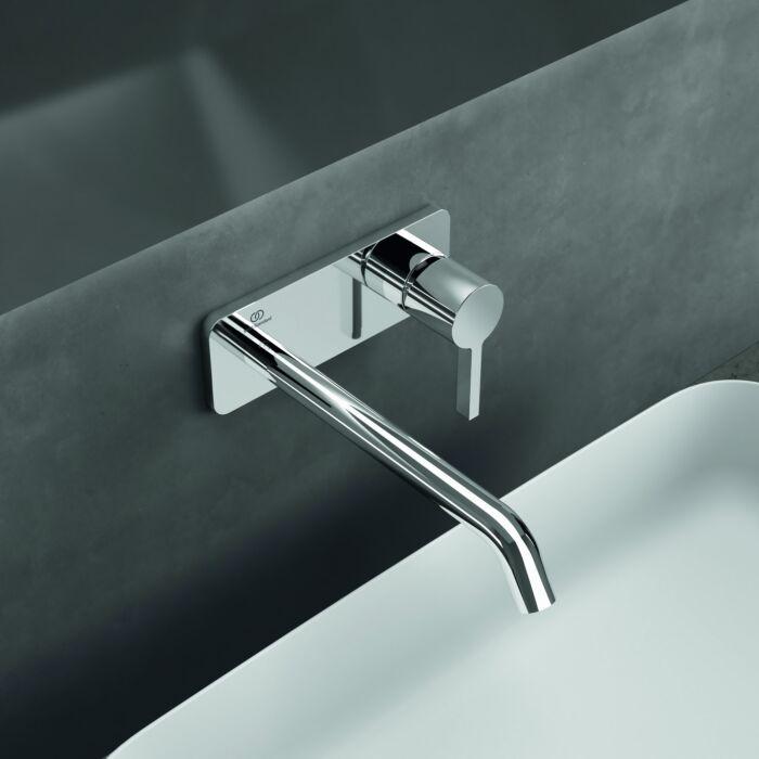 Ideal Standard Joy Fertigmontageset A7381AA FüR Wand-Waschtischarmatur, Auslauf 220 Mm, Verchromt