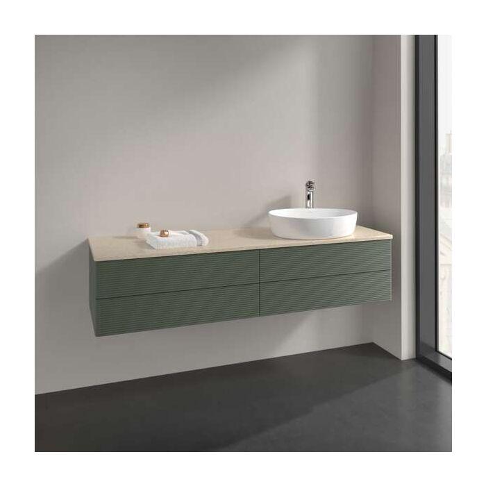 Villeroy Und Boch Antao Waschtisch-Unterschrank K27113HL 160X36X50Cm, Waschbeckenplattenfarbe Botticino, Leaf Green Matt Lacquer