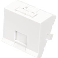 Frontplatte 1-Port, 45X45Mm, Abgewinkelt, Abdeckung Weiß, FüR Rahmen DN-93802-5-SH Und Keystone-Module