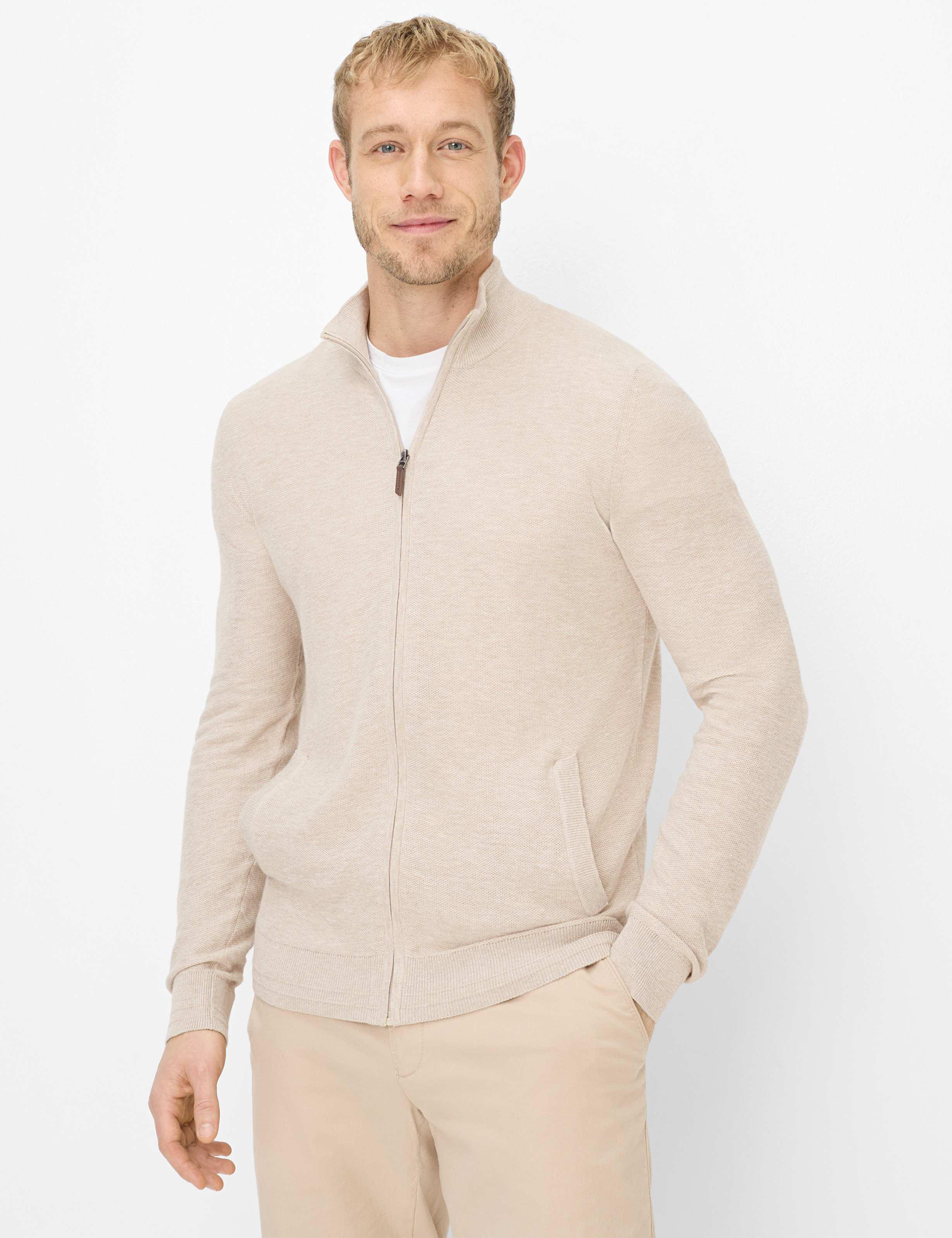 Brax Heren Vest Style JAKE beach, beige,