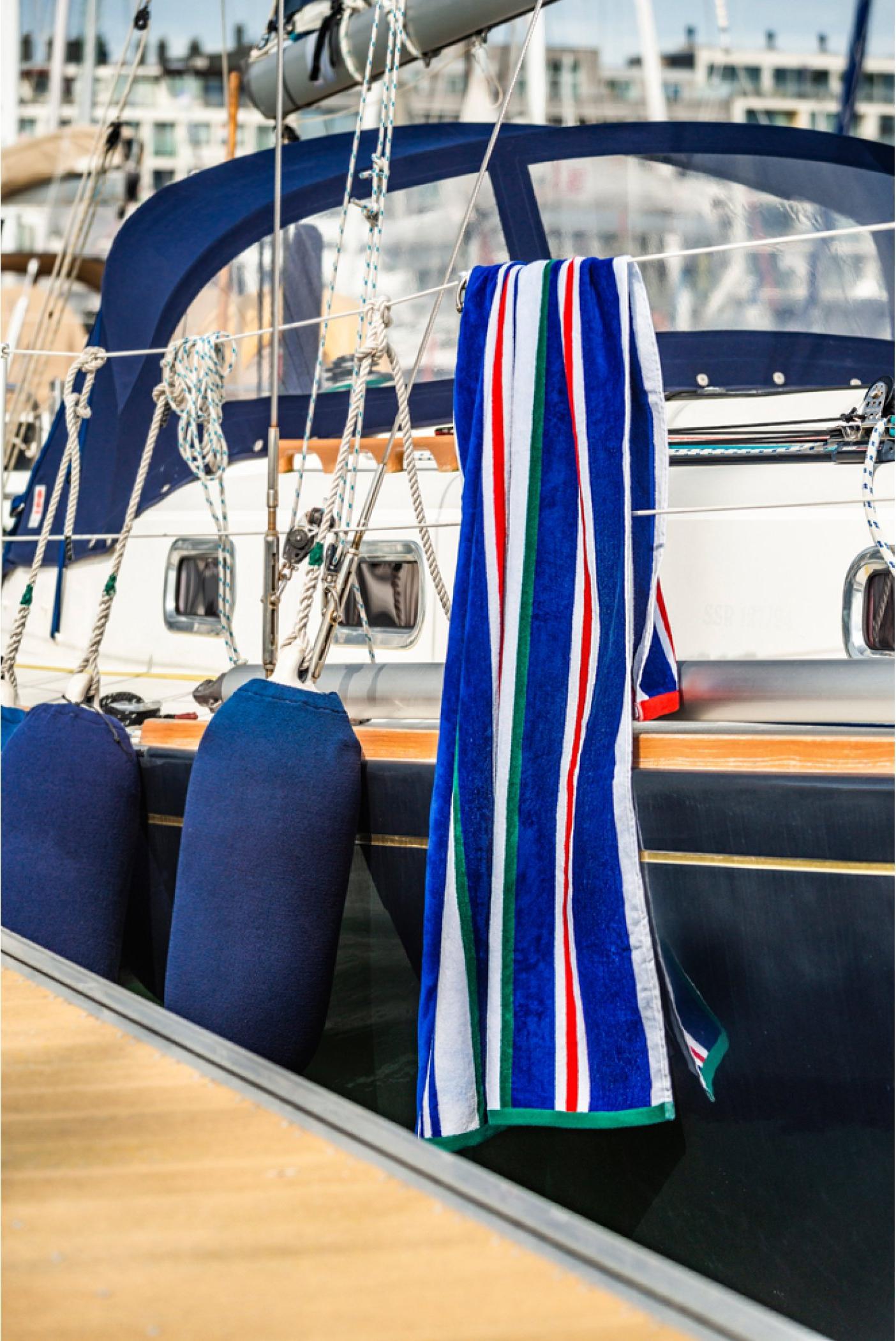 Asciugamano Da Spiaggia Jet Set Stripes Blu