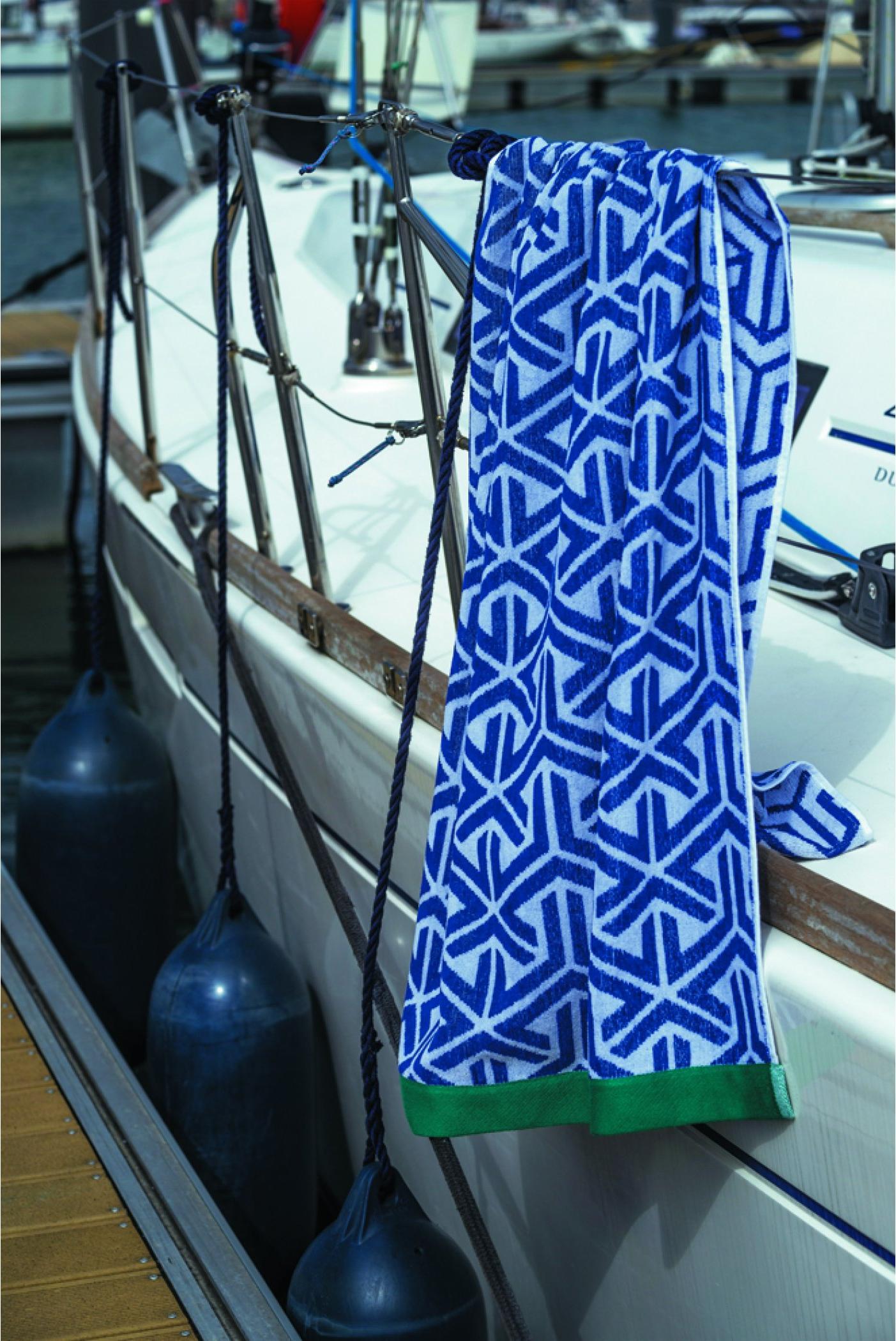 Asciugamano Da Spiaggia Jet Set Graphic Blu
