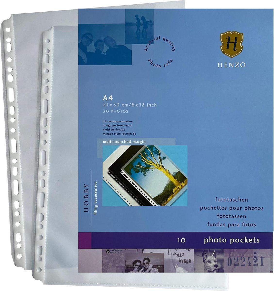 Henzo 10 Tasche Porta Foto A4 Fogli Trasparenti