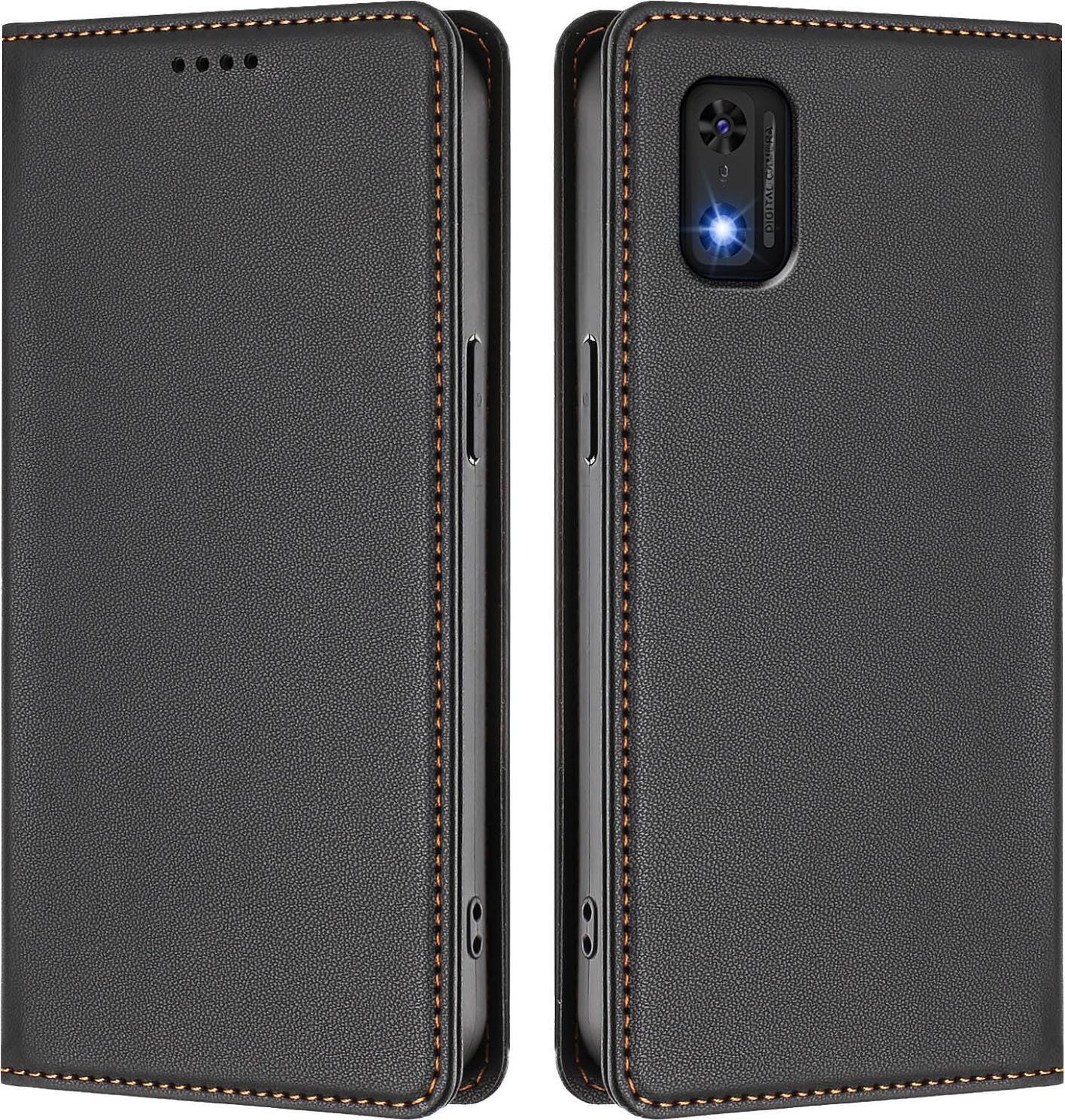 Custodia Per Cellulare Per Itel A23 Pro/Itel A17/Tecno Pop 5C,Poliuretanoleather Flip Cover Custodia Magnetica Antiurto Con Supporto Nero
