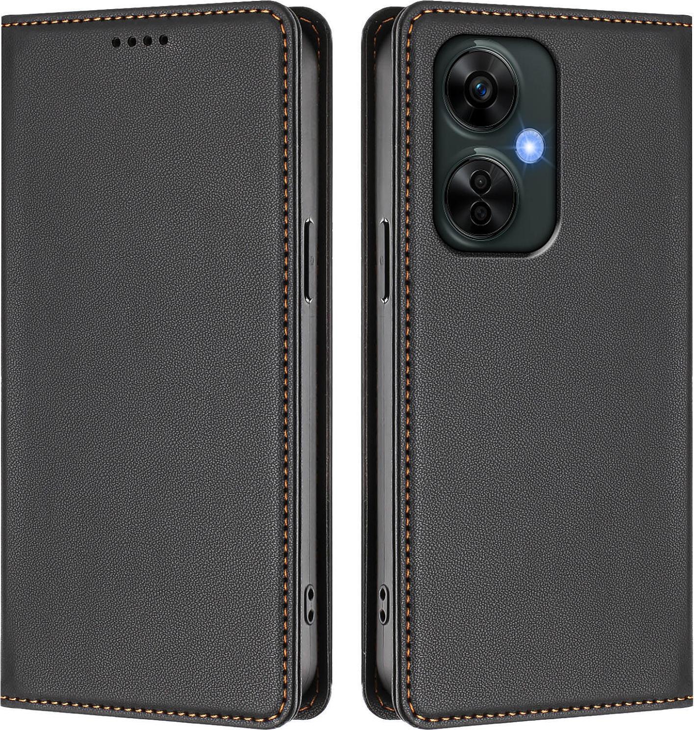 Custodia Per Telefono Cellulare Per Oneplus Nord N30 /Nord Ce 3 Lite, Flip Cover In Finto Cuoio Antiurto Custodia Magnetica Con Supporto Nero